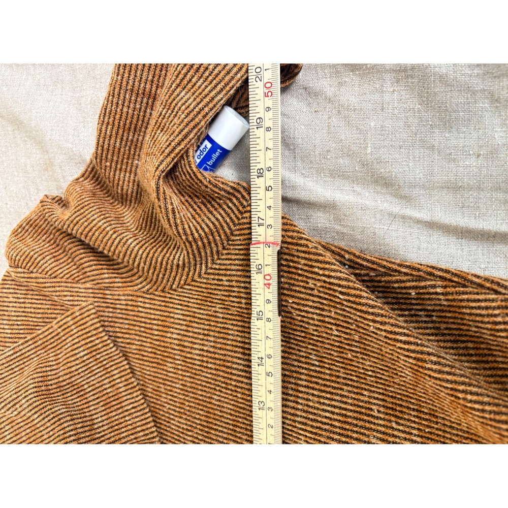 Signature by Robbie Bee Womens Rust Ribbed Cowl Neck Fit & Flare Midi Dress M - Picture 6 of 7